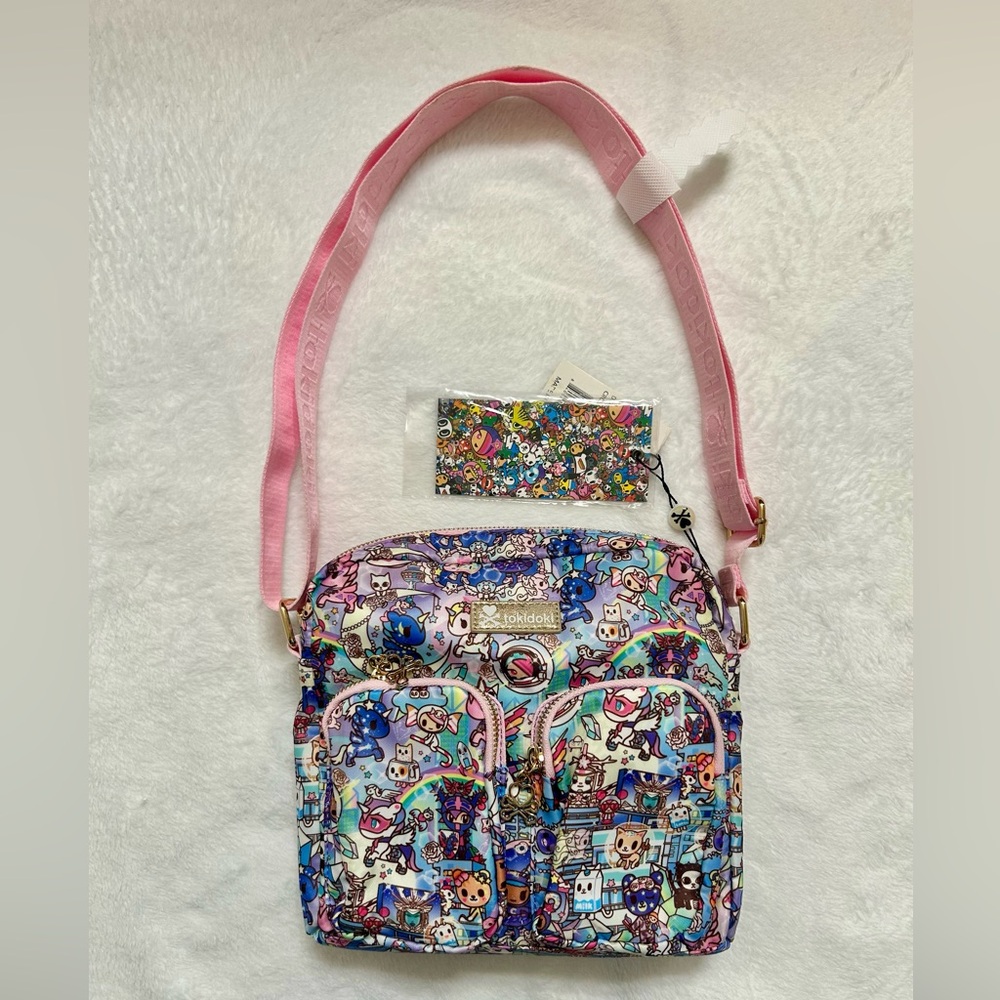 Tokidoki Digital Princess Double Pocket Crossbody Bag